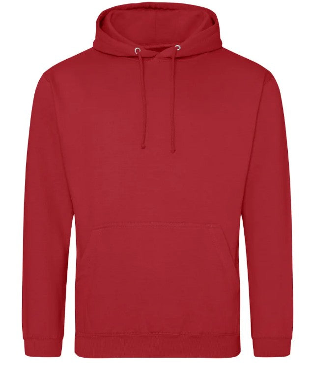 Sweat à Capuche couleur Fire Red personnalisé avec broderie sur mesure. Créez une pièce unique à votre image grâce à notre savoir-faire artisanal et nos finitions de qualité.