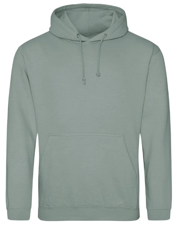 Sweat à Capuche couleur Dusty Green personnalisé avec broderie sur mesure. Créez une pièce unique à votre image grâce à notre savoir-faire artisanal et nos finitions de qualité.
