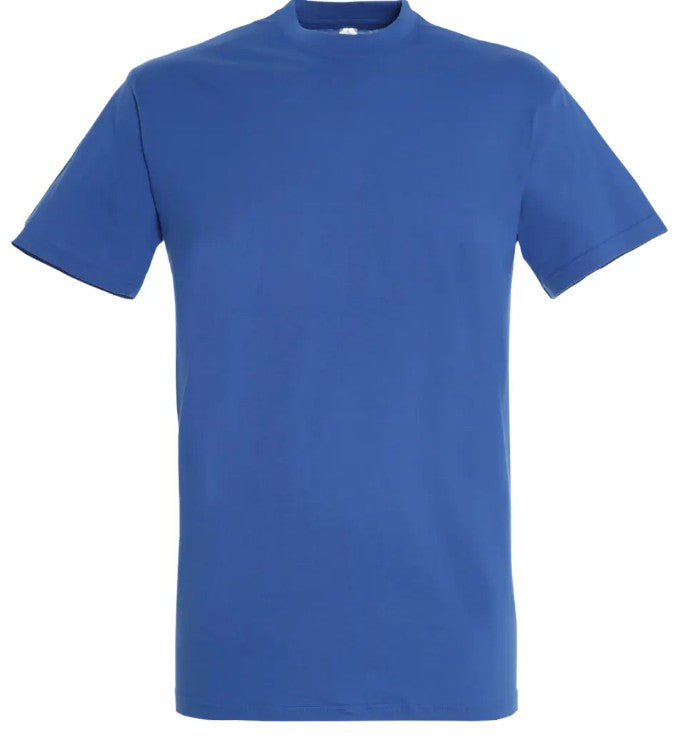 T-shirt couleur Royal personnalisé avec broderie sur mesure. Créez une pièce unique à votre image grâce à notre savoir-faire artisanal et nos finitions de qualité.