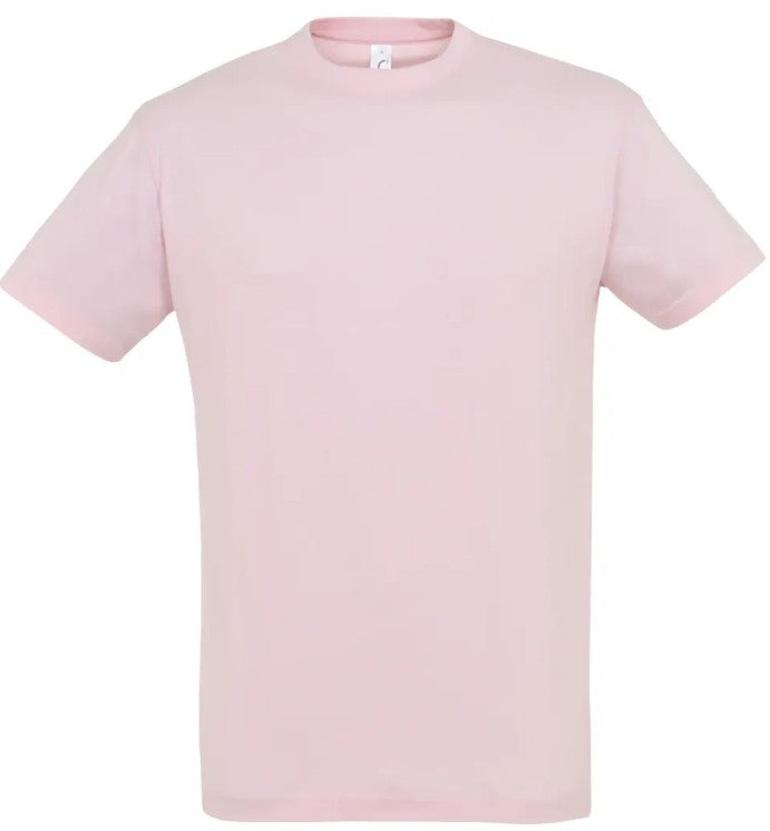 T-shirt couleur Rose Moyen personnalisé avec broderie sur mesure. Créez une pièce unique à votre image grâce à notre savoir-faire artisanal et nos finitions de qualité.