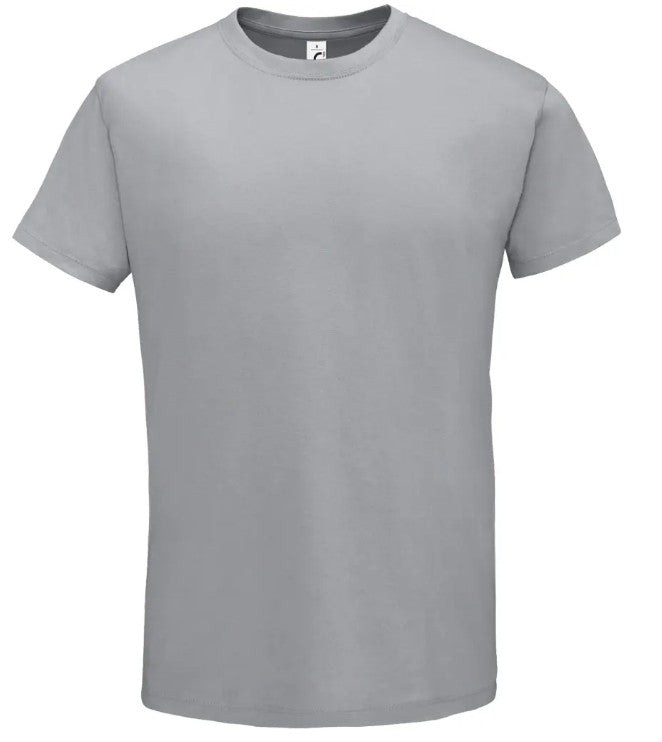 T-shirt couleur Gris Pur personnalisé avec broderie sur mesure. Créez une pièce unique à votre image grâce à notre savoir-faire artisanal et nos finitions de qualité.