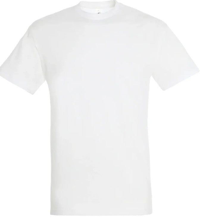 T-shirt couleur Blanc personnalisé avec broderie sur mesure. Créez une pièce unique à votre image grâce à notre savoir-faire artisanal et nos finitions de qualité.